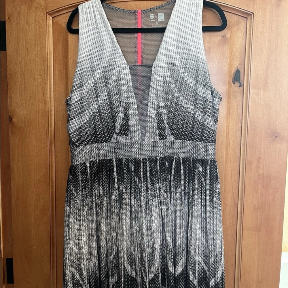 Lucky in Love Gray and Pink Athletic Tennis Dress